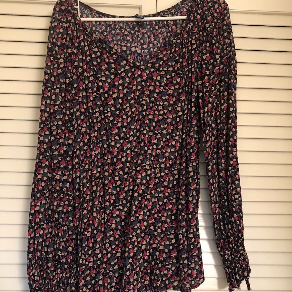 Chaps large, long sleeve top